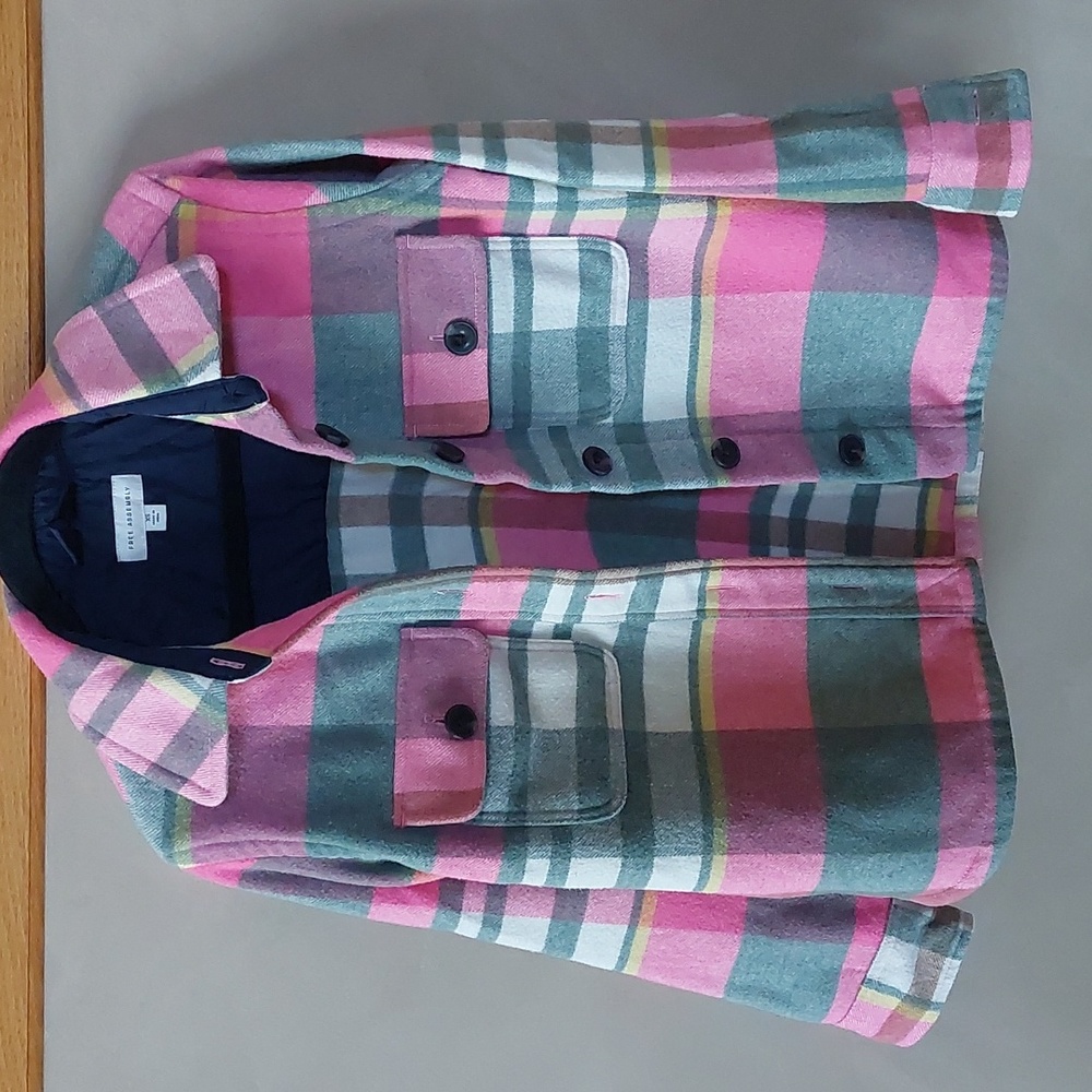 Checkered Free Assembly XS Button up Wool Jacket